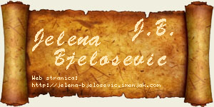 Jelena Bjelošević vizit kartica